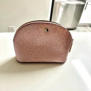 Kate Spade glitter cosmetic pouch